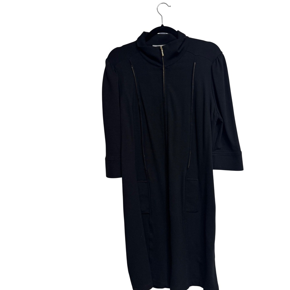 Robertson Los Angeles Women's Large Black Zipper Dress with Gold‎ Zipper